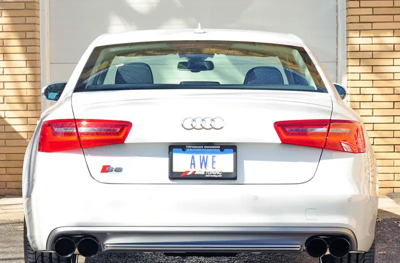 Awe Tuning Audi C7 / C7.5 S6 4.0T Track Edition Exhaust - Diamond Black Tips 2