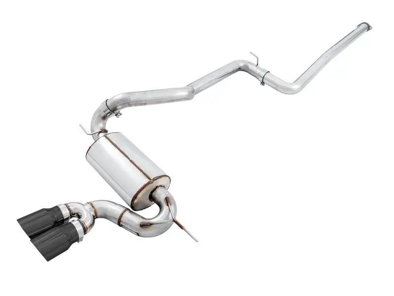 Awe Tuning Ford Focus St Touring Edition Cat-Back Exhaust - Non-Resonated - Diamond Black Tips 1