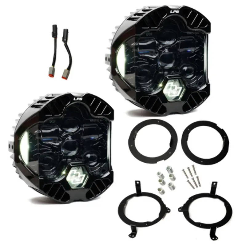 Baja Designs 18-25 Jeep Wrangler Jl 20-25 Gladiator Jt Dot Lp6 Led Headlight Kit - Clear/White 1