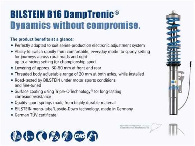 Bilstein B16 (Pss10) 06-10 Bmw E60 M5 Edc Performance Suspension System 2