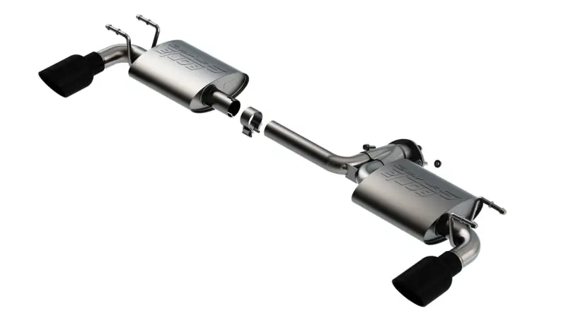 Borla 19-21 Mazda 3 Hatchback 2.0/2.5L Na S-Type Axle-Back Black Chrome Tips 1