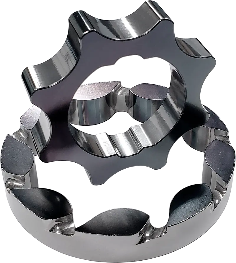 Boundary 2011+ Ford Coyote Mustang/Gt350 Billet Black Oil Pump Gear - Vane Ported Martenwear Treated 1