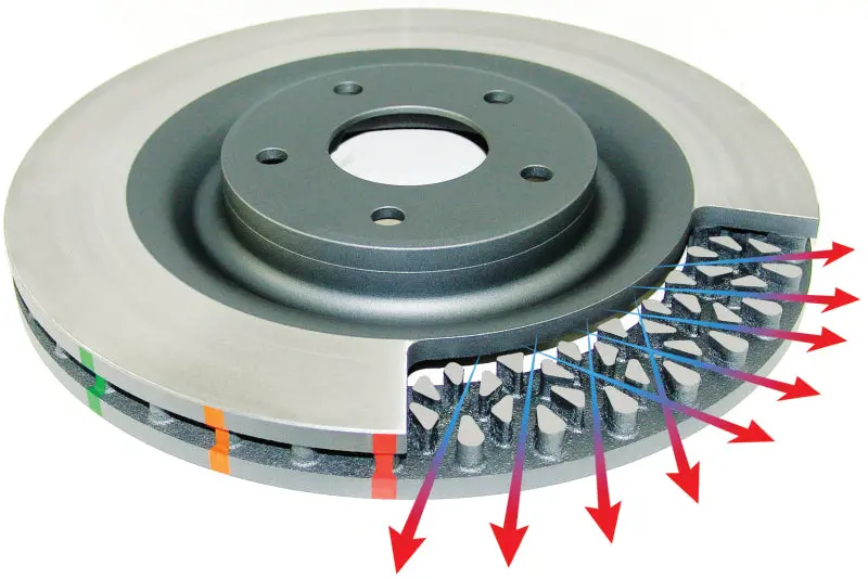 Dba 08+ Evo X Front Slotted 5000 Series 2 Piece Rotor Assembled W/ Black Hat 1