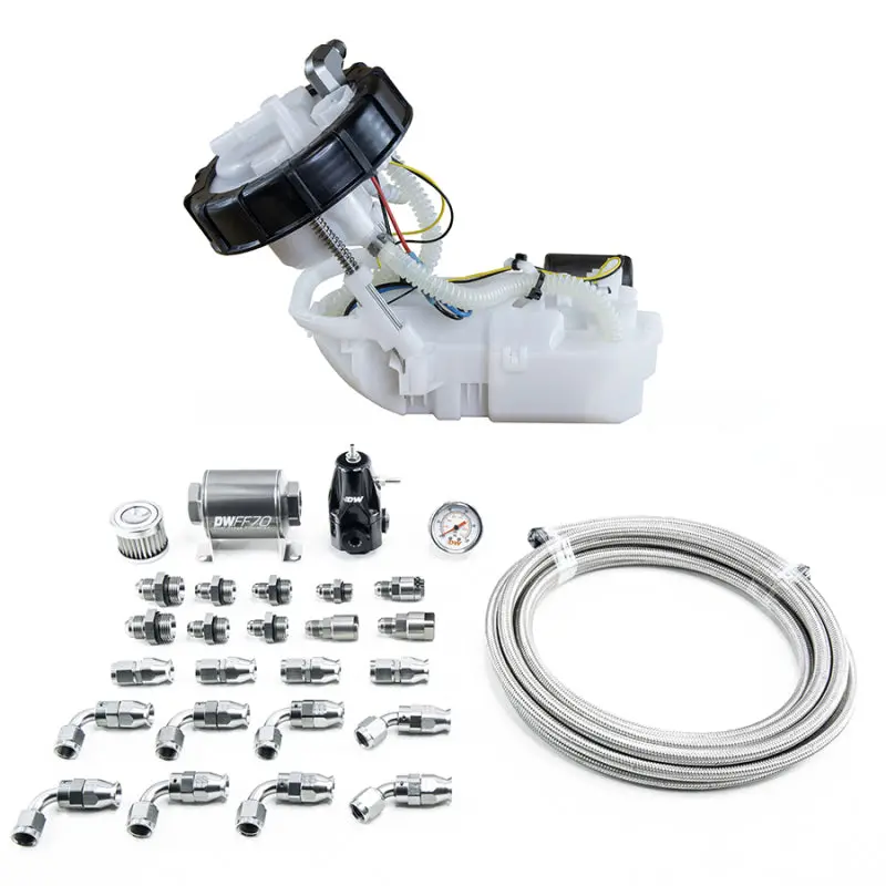 Deatschwerks 01-05 Honda Civic/02-06 Acura Rsx Dw400 Pump Module & Return Kit W/Ptfe Fuel Lines 1