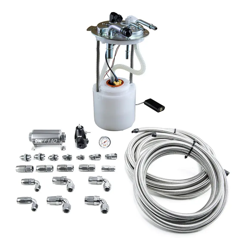 Deatschwerks 05-19 Yukon/Tahoe/Suburban Dw400 Pump Module And Return Ss Cpe Plumbing Kit 2