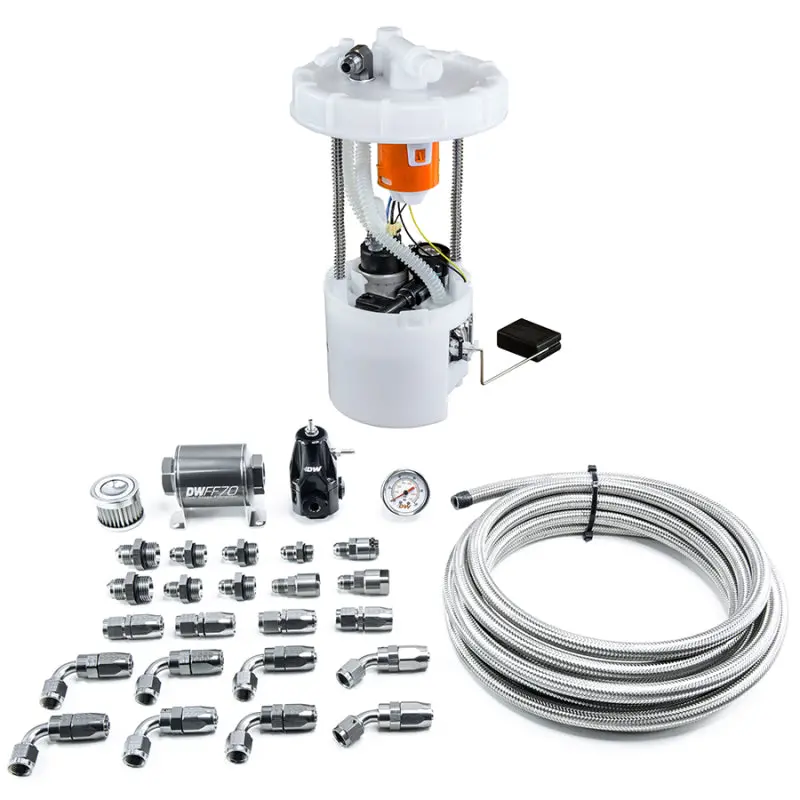 Deatschwerks 06-11 Honda Civic Si K20 Dw400 Pump Module & Return Kit W/Cpe Fuel Lines 1