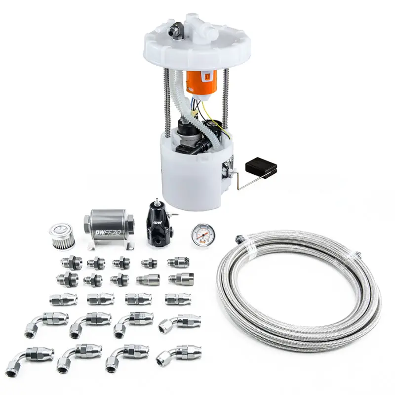 Deatschwerks 06-11 Honda Civic Si K20 Dw400 Pump Module & Return Kit W/Ptfe Fuel Lines 1