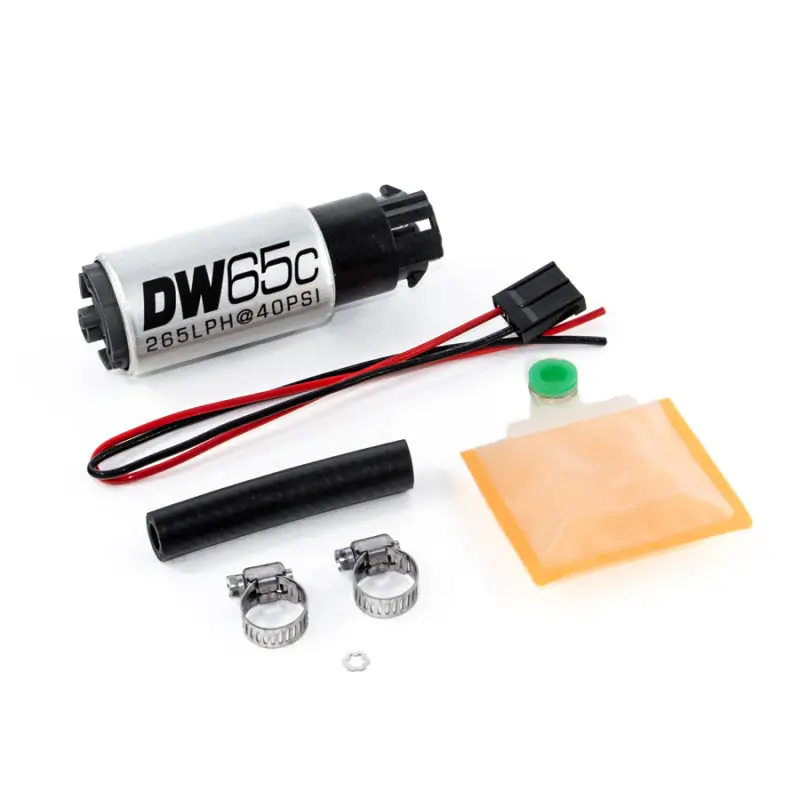 Deatschwerks 265 Lph Compact In-Tank Fuel Pump W/ Clips & Universal Install Kit 1