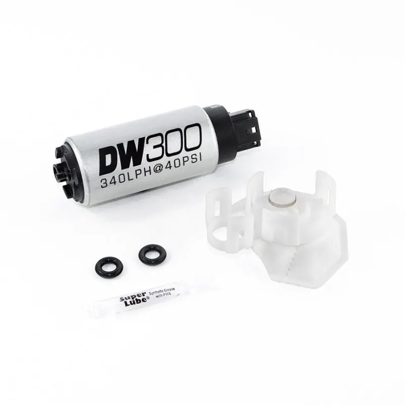 Deatschwerks 340Lph Dw300c Compact Fuel Pump W/Install Kit 08-15 Mitsubishi Evo X (W/O Clips) 1