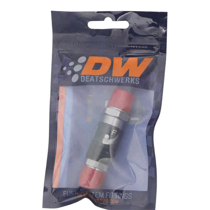 Deatschwerks 6An Male Flare Quick Disconnect Dry Break Fitting - 2 Pieces Anodized Matte Black 2