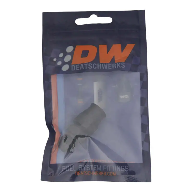 Deatschwerks 6An Male Flare To 3/8In Hardline Compression Adapter - Anodized Matte Black 2