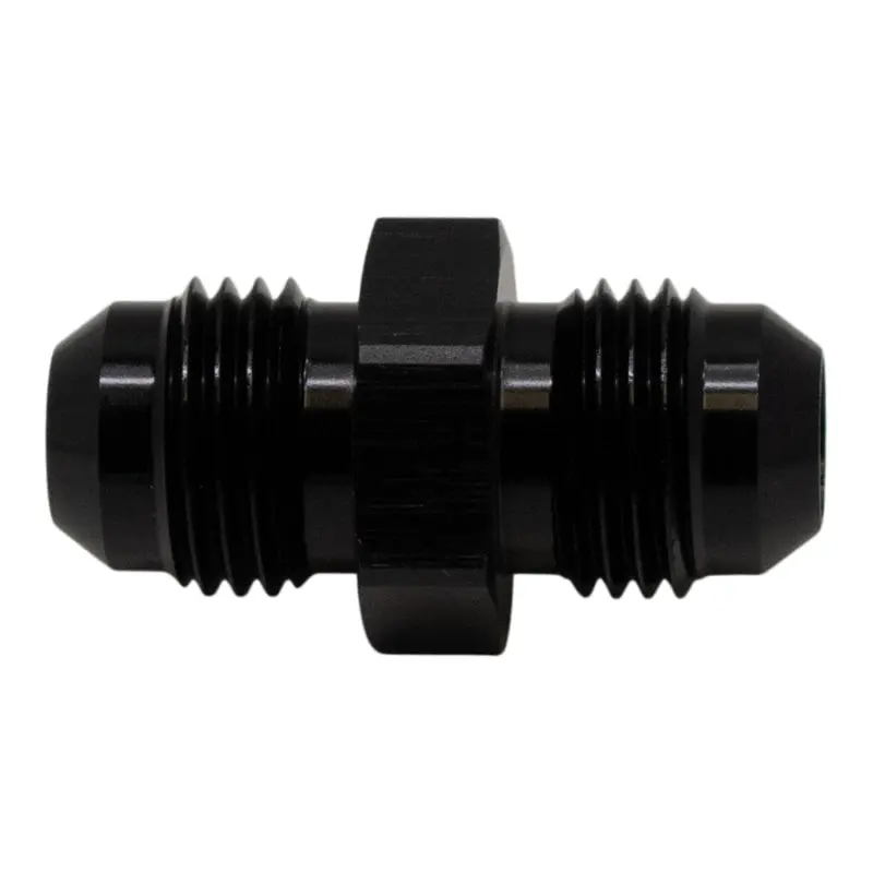 Deatschwerks 6An Male Flare To 6An Male Flare Coupler - Anodized Matte Black 1