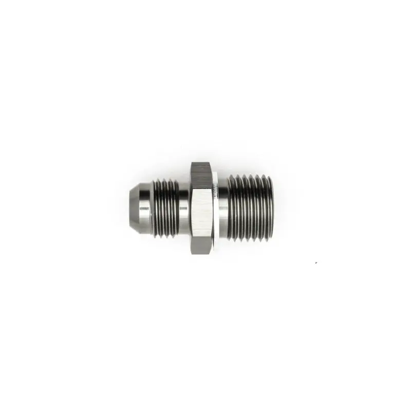 Deatschwerks 6An Male Flare To M16 X 1.5 Male Metric Adapter (Incl Washer) - Anodized Matte Black 1