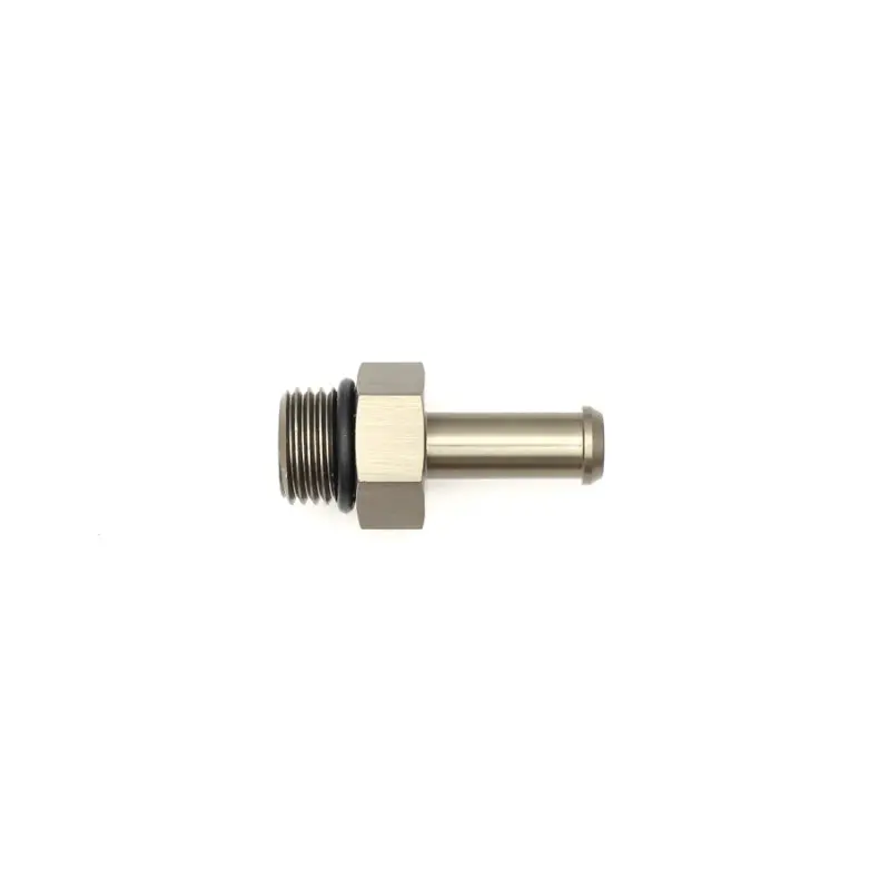 Deatschwerks 6An Orb Male To 5/16In Male Barb Fitting (Incl O-Ring) - Anodized Matte Black 1