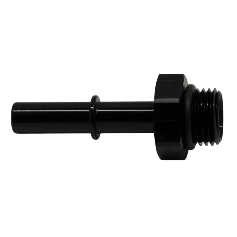 Deatschwerks 6An Orb Male To 5/16In Male Efi Quick Connect Adapter - Anodized Matte Black 1