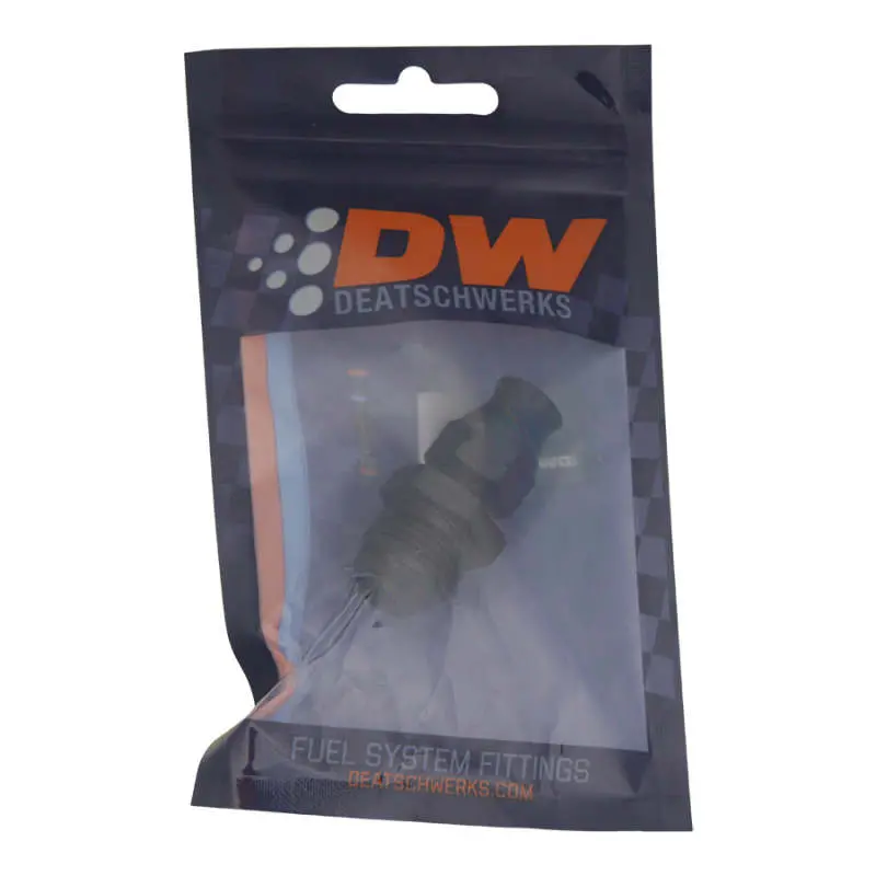 Deatschwerks 8An Male Flare To 5/16In Hardline Compression Adapter - Anodized Matte Black 2