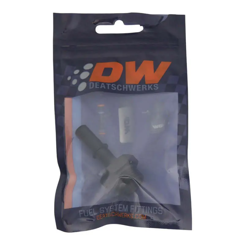Deatschwerks 8An Orb Male To 3/8In Male Efi Quick Connect Adapter - Anodized Matte Black 2