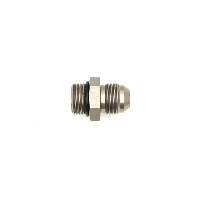 Deatschwerks 8An Orb Male To 8An Male Flare Adapter (Incl O-Ring) - Anodized Matte Black 1