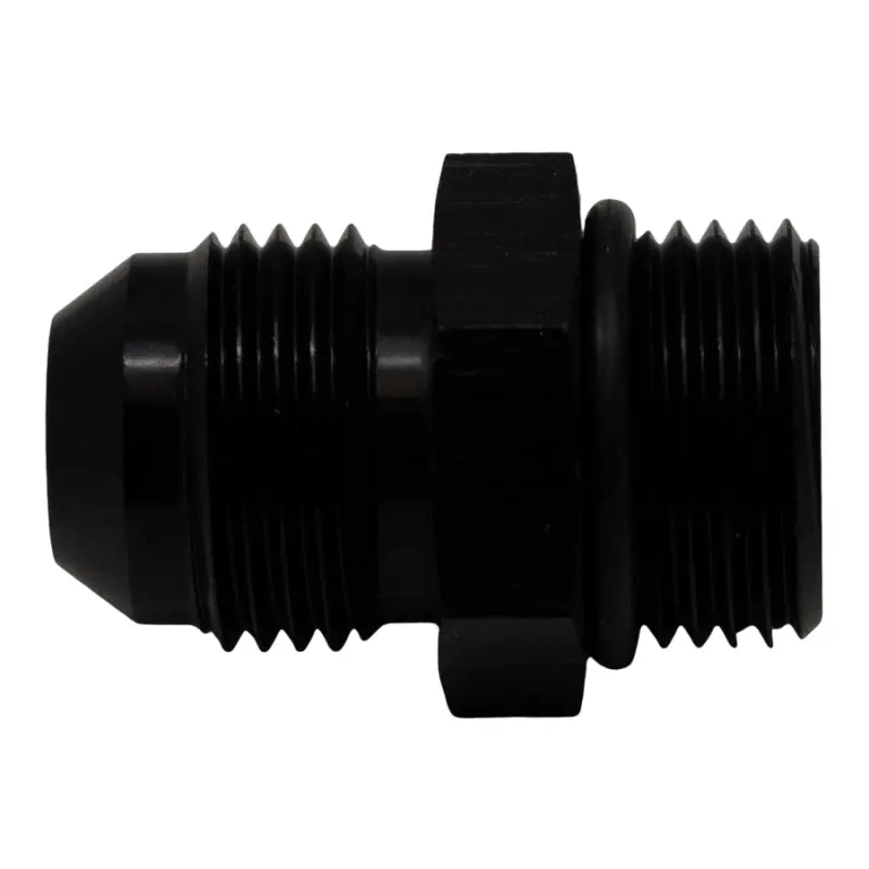 Deatschwerks 8An Orb Male To 8An Male Flare Adapter (Incl O-Ring) - Anodized Matte Black 2