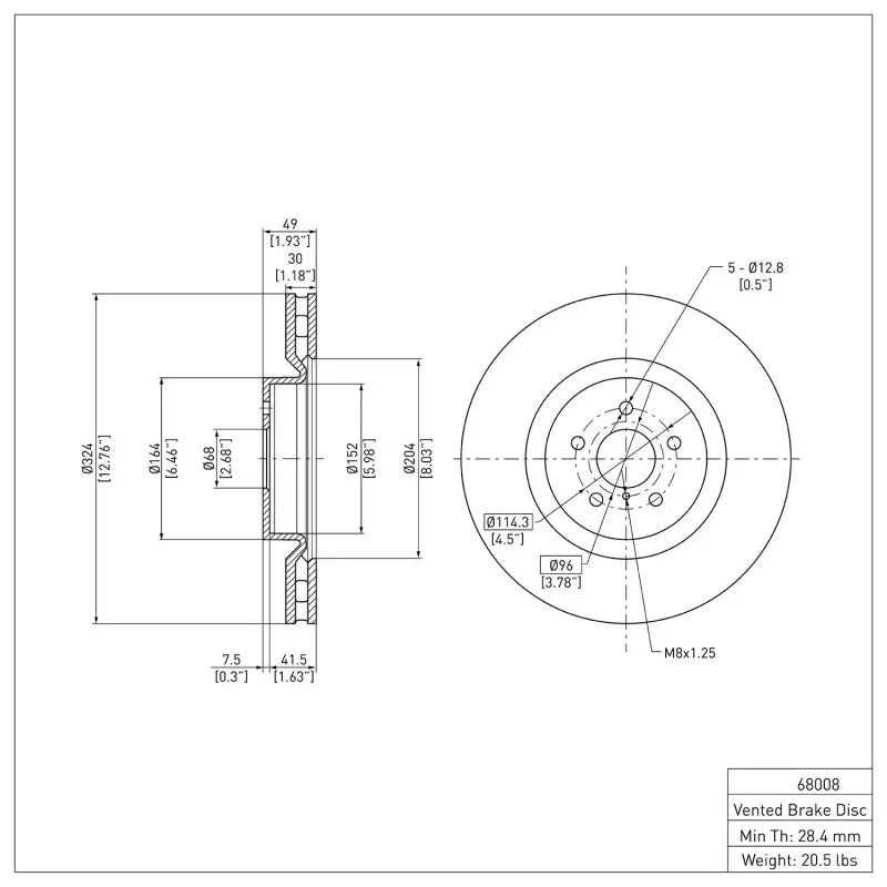 Dfc 03-08 Nissan 350Z Front Brake Rotor 2