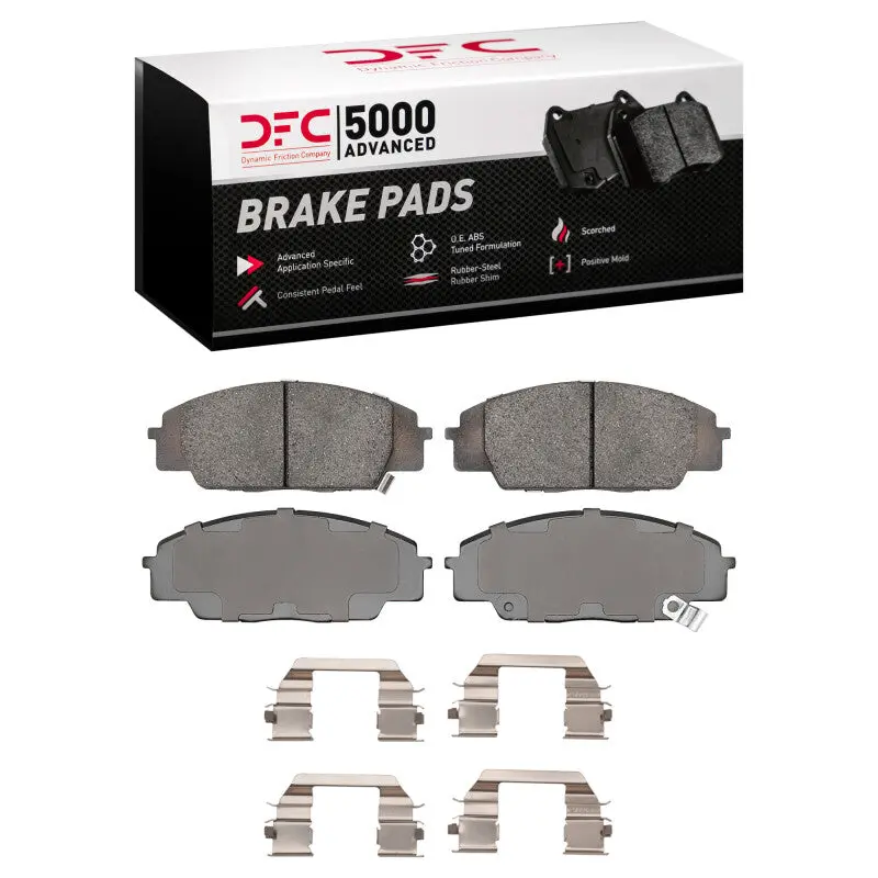 Dfc 06-11 Honda Civic Sedan Front 5000 Advanced Ceramic Brake Pads And Hardware Kit 1