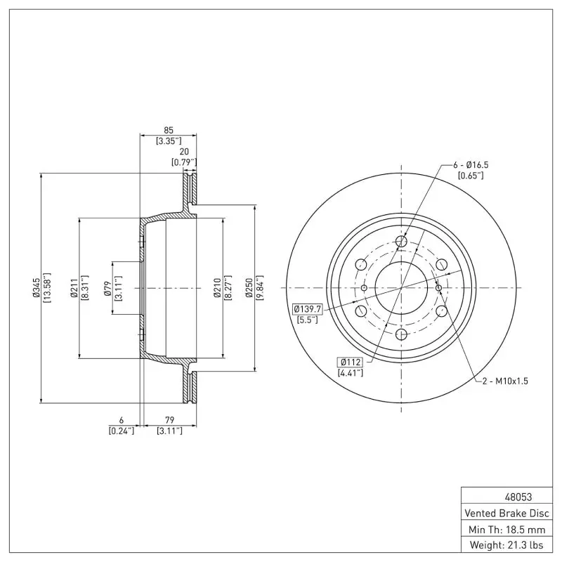 Dfc 07-20 Cadillac Escalade Rear Brake Rotor 2