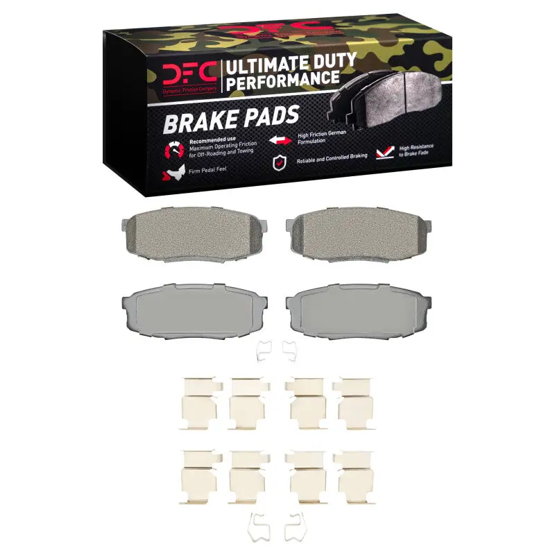 Dfc 07-22 Lexus Lx570 Rear Ultimate Duty Performance Brake Pads And Hardware Kit 1