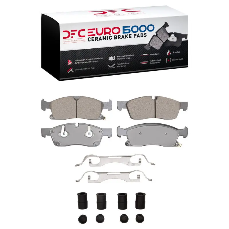Dfc 11-22 Dodge Durango Front Euro 5000 Ceramic Brake Pads And Hardware Kit 1