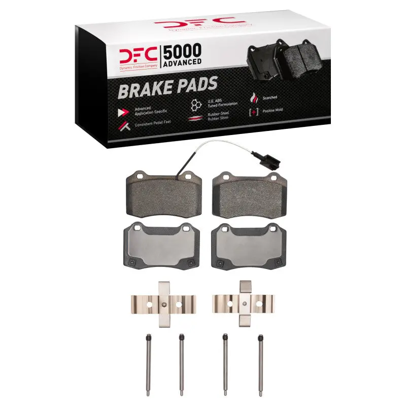 Dfc 14-22 Maserati Ghibli Rear 5000 Advanced Low Metallic Brake Pads And Hardware Kit 1