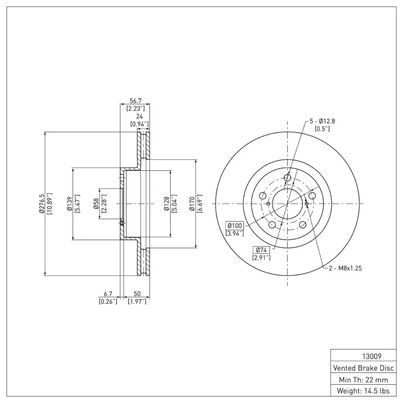 Dfc 90-16 Saab 9-2X Front Geospec Coated Rotor 2