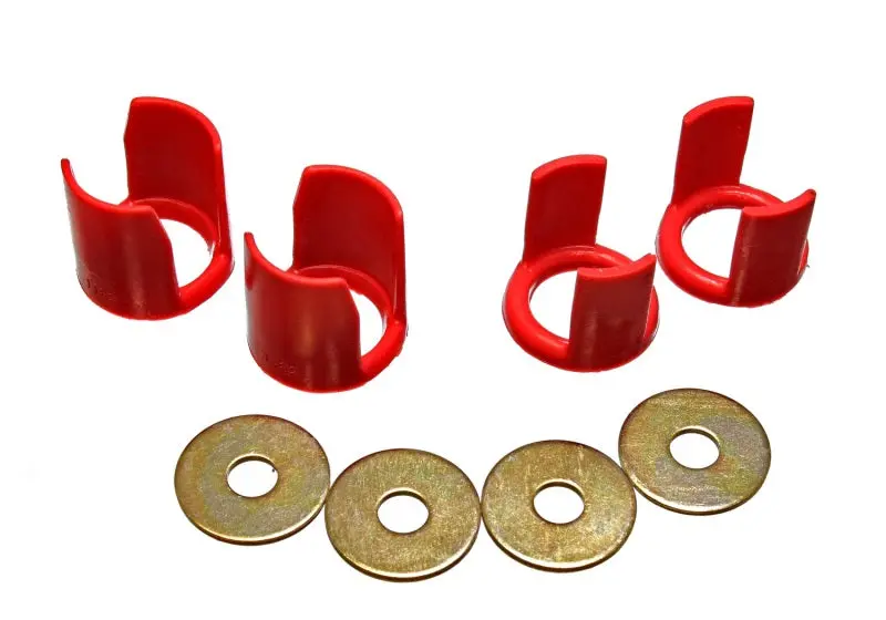 Energy Suspension 89-94 Nissan 240Sx (S13) Red Rear Subframe Insert Set - A Supplement To The Subfra 2