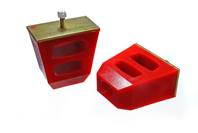 Energy Suspension Universal 4.5In Tall X 4.5In Long X 2.5In Wide Red Bump Stops (2 Per Set) 1
