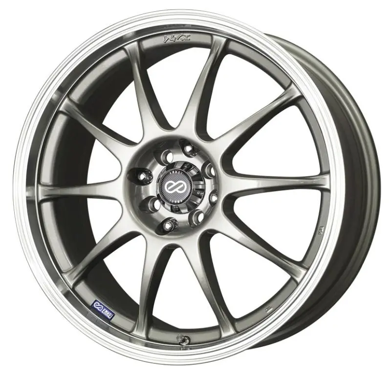 Enkei J10 16X7 5X112/114.3 38Mm Offset 72.62Mm Bore Dia Silver W/ Machined Lip Wheel 1