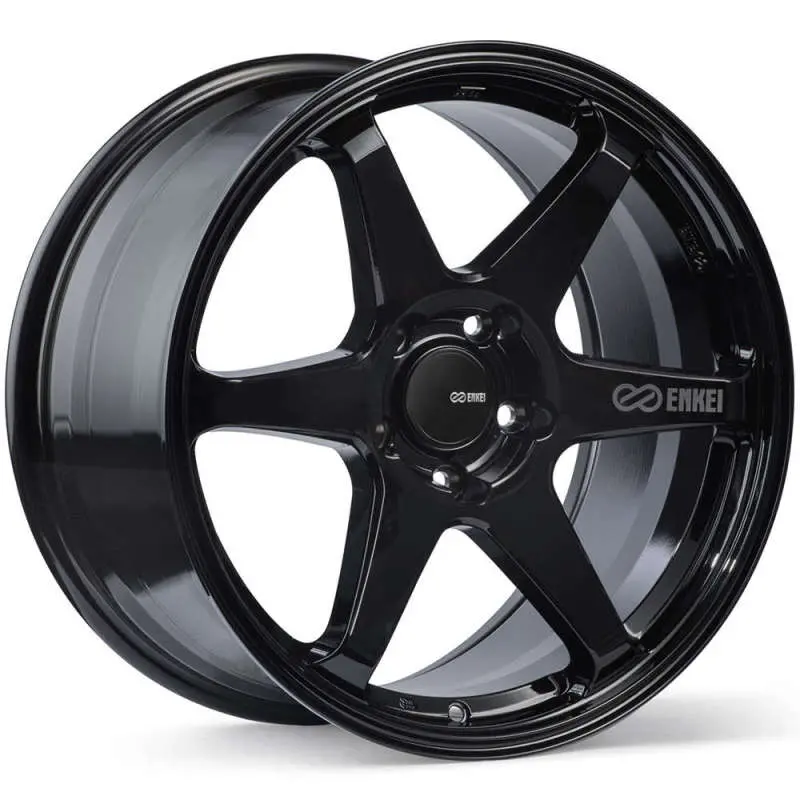 Enkei T6r 18X9.5 45Mm Offset 5X120 Bolt Pattern 72.6 Bore Gloss Black Wheel 1