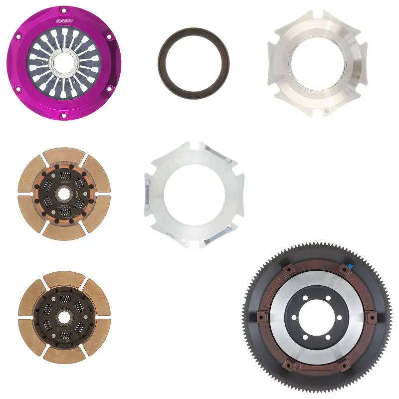 Exedy 1993-1995 Mazda Rx-7 R2 Hyper Twin Cerametallic Clutch Sprung Center Disc Pull Type 1