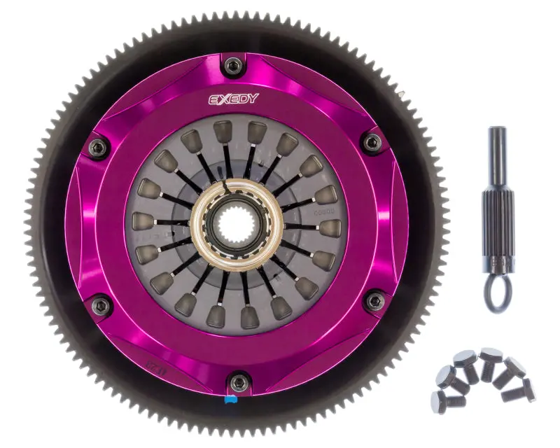 Exedy 1993-1995 Mazda Rx-7 R2 Hyper Twin Cerametallic Clutch Sprung Center Disc Pull Type 2