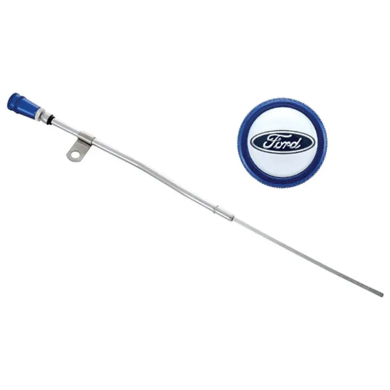 Ford Racing Dipstick Kit - Anodized Aluminum Handle W/ Embossed Ford Logo 1