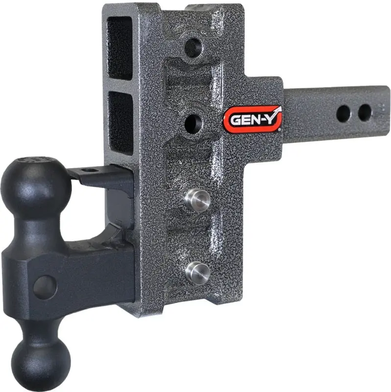 Gen-Y Mega Duty 2In Shank 5In Offset Drop 2K Tw 16K Hitch W/Gh-051 Dual-Ball/Gh-032 Pintle Lock 1