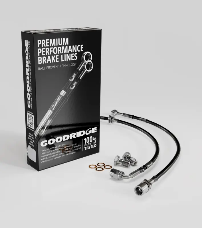 Goodridge 92-98 Toyota Supra Stainless Steel Front Brake Lines 1