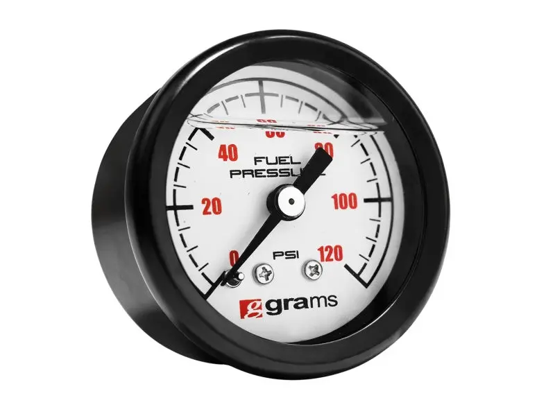 Grams Performance Universal 0-120 Psi Fuel Pressure Gauge - White Face 1