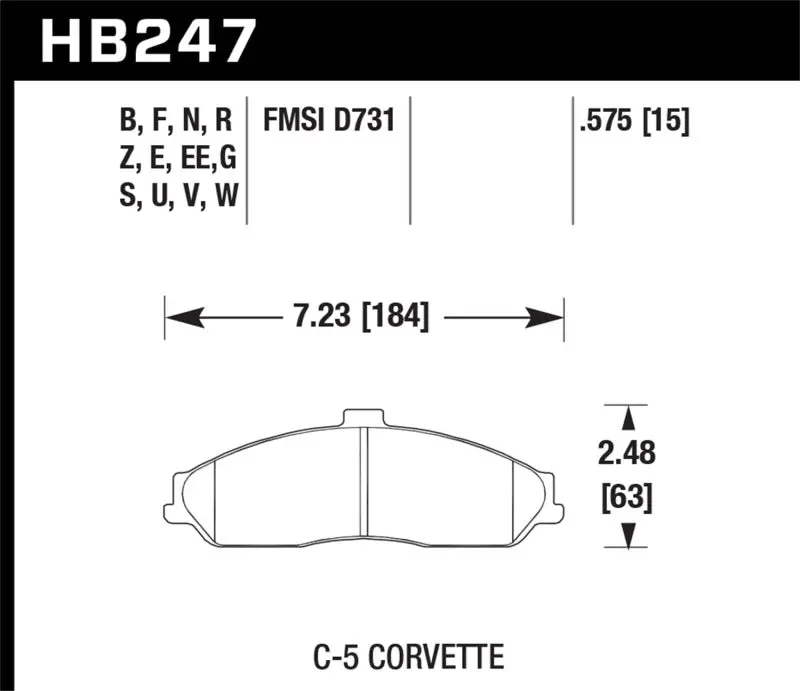 Hawk 04-09 Cadillac Xlr / 97-11 Chevrolet Cadillac / 05-06 Pontiac Gto Dtc-70 Front Race Brake Pads 2