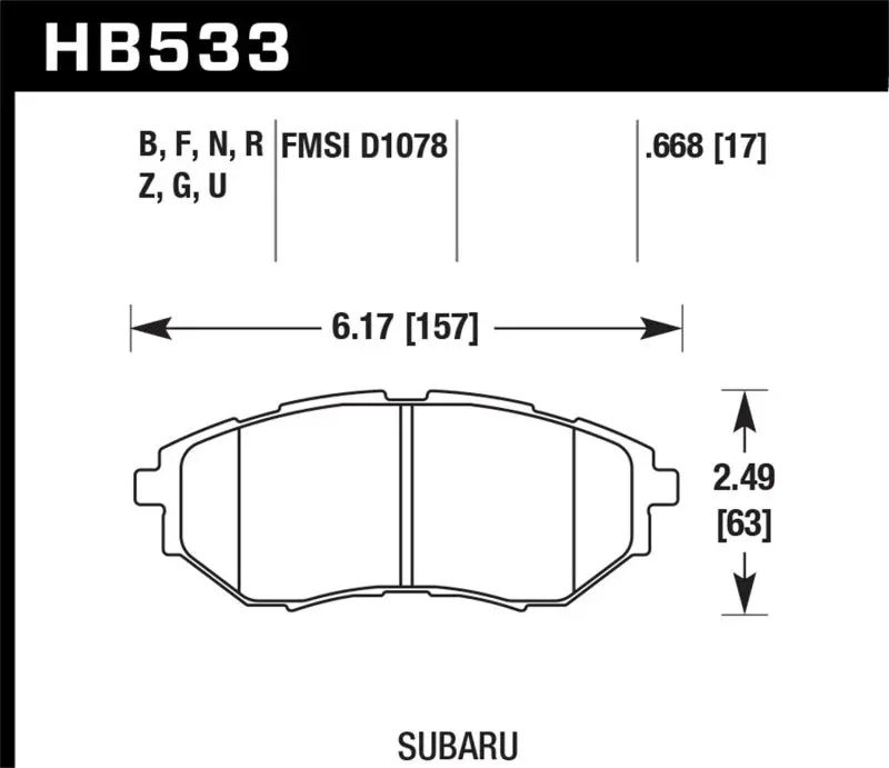Hawk 05-08 Lgt D1078 Dtc-60 Race Front Brake Pads 2