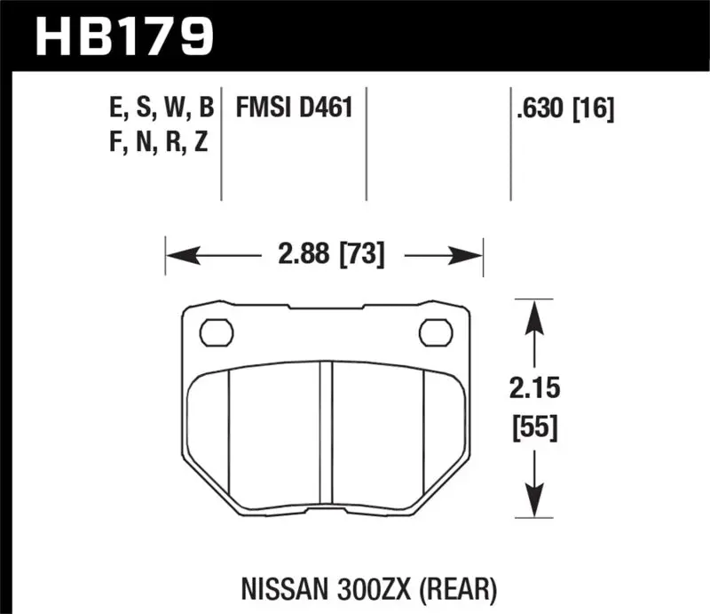 Hawk 06-07 Wrx Dtc-30 Rear Race Pads 1