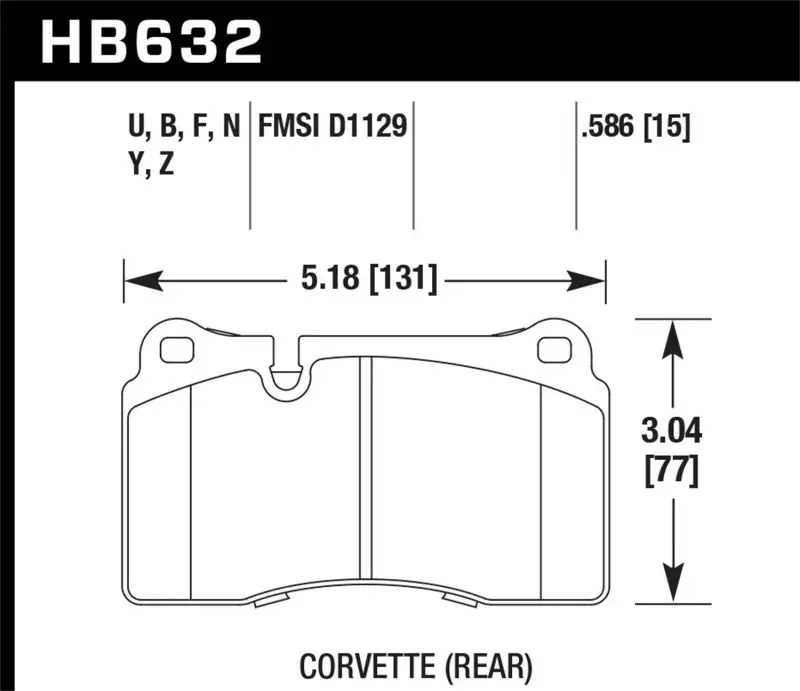 Hawk 06-10 Vw Touareg Front / 09-11 Corvette Z06/Zr-1 (W/Carbon Ceramic Brake Package And Iron Rotor 1