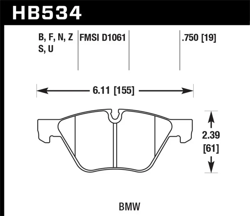 Hawk 08-12 Bmw 128I /06 325I/325Xi /07 328I/328Xi /06 330I/330Xi Front Dtc-70 Race Brake Pads 1