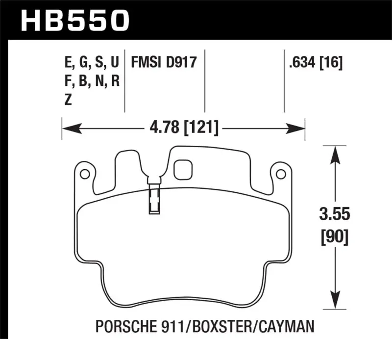 Hawk Porsche Hps Street Front Brake Pads 1