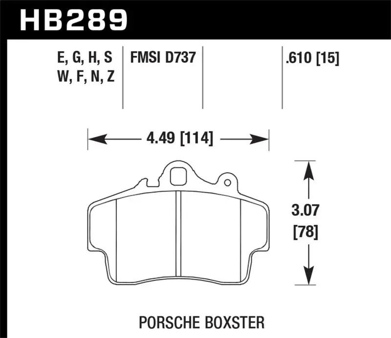 Hawk Porsche Hps Street Front Brake Pads 1