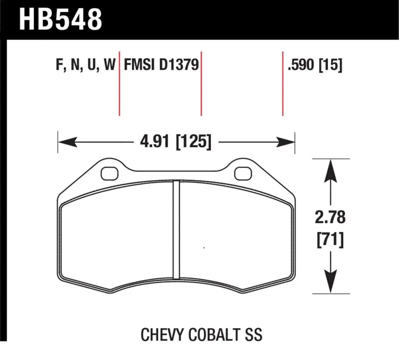 Hawk Renault Clio Dtc-60 Race Front Brake Pads 1
