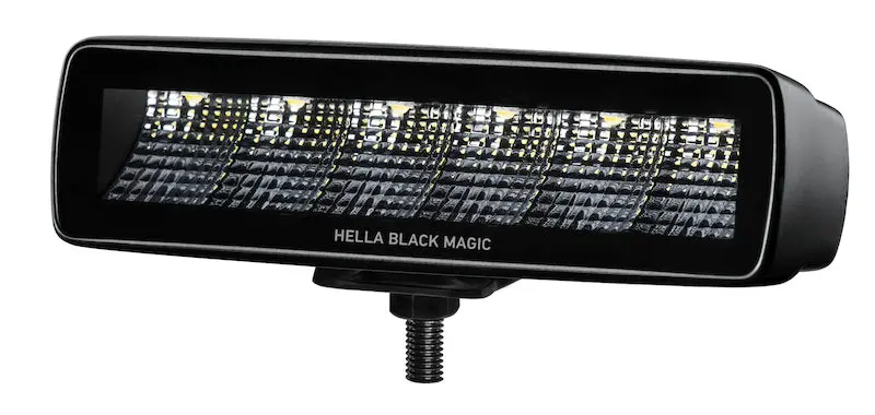 Hella Universal Black Magic 6 L.E.D. Mini Light Bar - Flood Beam 1