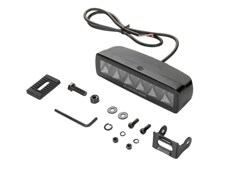 Hella Universal Black Magic 6 L.E.D. Mini Light Bar - Spot Beam 2